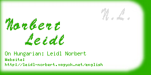 norbert leidl business card